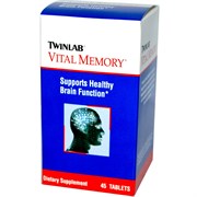 TWINLAB VITAL MEMORY TABLETS (45ТАБ.) TWINLAB VITAL MEMORY TABLETS (45ТАБ.)